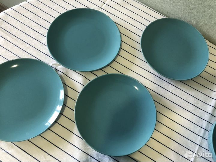 Сервиз тарелки икеа фэргрик IKEA fargrik синий