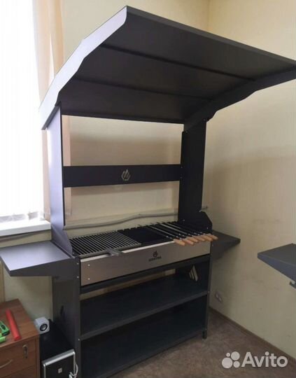 Мангал с крышей, гриль барбекю