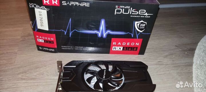 Видео карта Sapphire rx560 2 гб