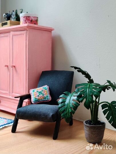 Монстера, миниатюра 1:12