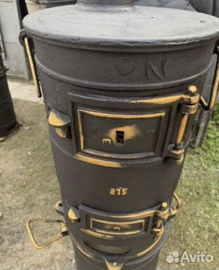 Печь отопительная, Печь под казан чугунная