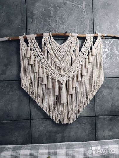 Украшение на стену, панно гобелен макраме