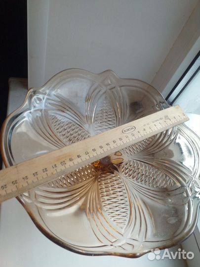 Ваза для Фруктов Графин цветное стекло СССР