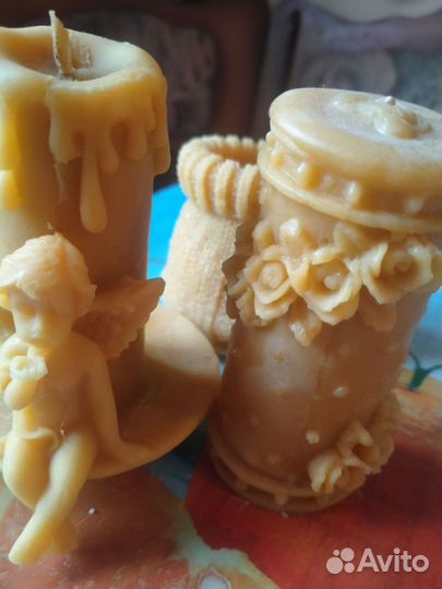 Восковые свечи,ручной работы