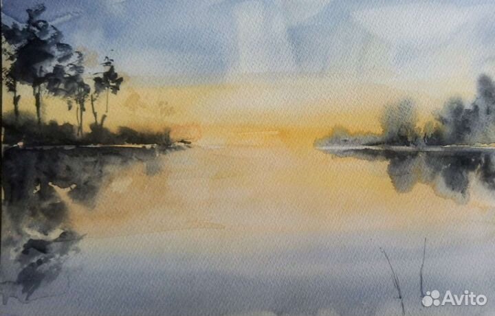 Картины акварель пейзаж природа