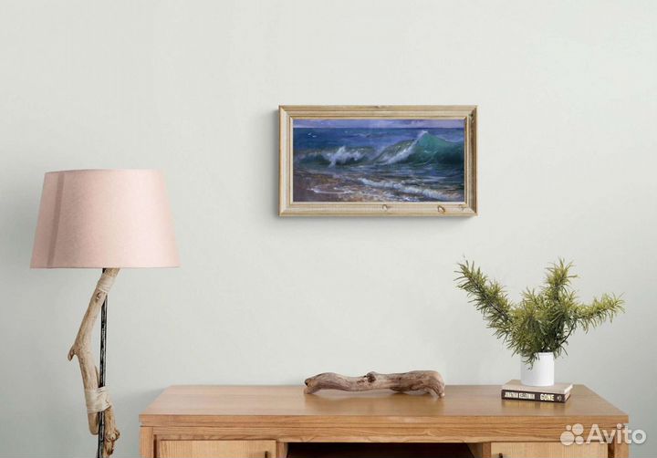 Картина маслом морской пейзаж «Волны океана» 2020