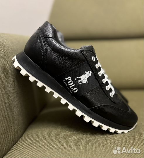 Кроссовки polo кожаные