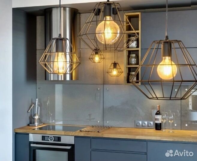 Кухня на заказ без ручек в потолок