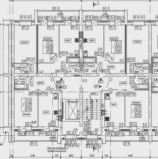 2-к. квартира, 65,7 м², 9/9 эт.