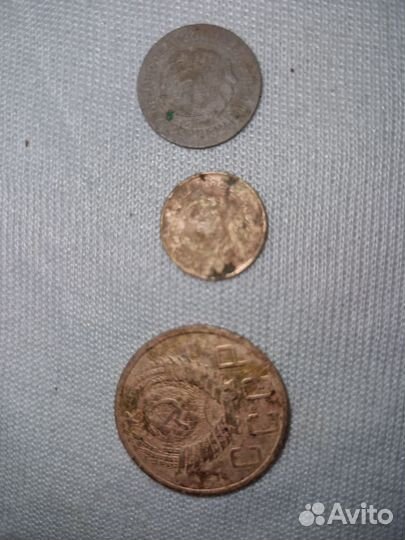 Старые монеты ссср-3шт разные