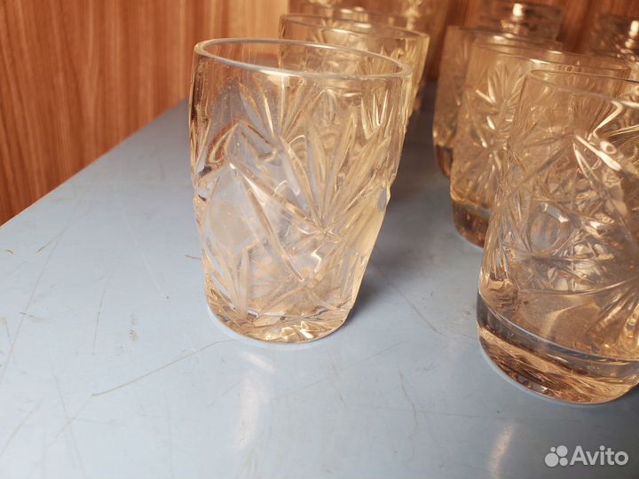 Рюмки и бокалы хрустальные, хрусталь СССР - 22 шт