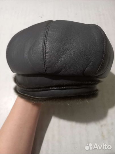 Шапка берет женский 56 р-р, натуральная кожа