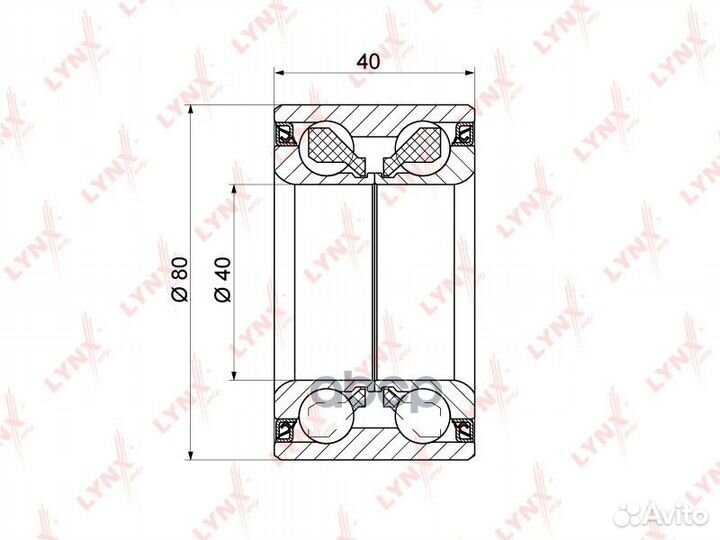 WB-1336 к-кт подшипника ступицы передней Mitsu