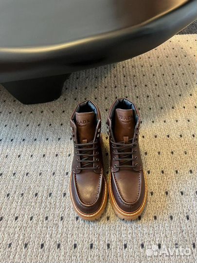 Женские ботинки Prada натуральная кожа