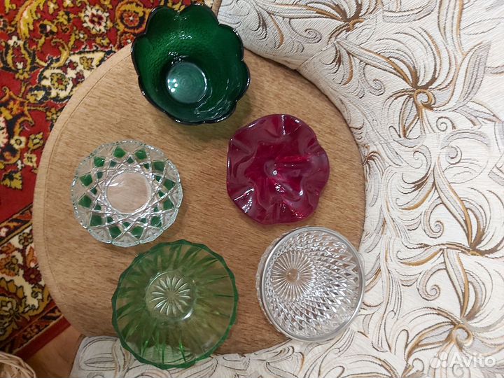 Салатник цветное стекло СССР