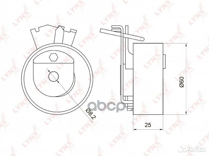 Ролик натяжной ремня грм PB1013 lynxauto