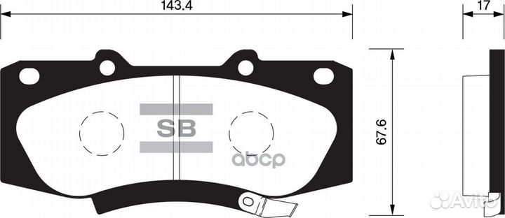Колодки тормозные передние SP1484 Sangsin brake
