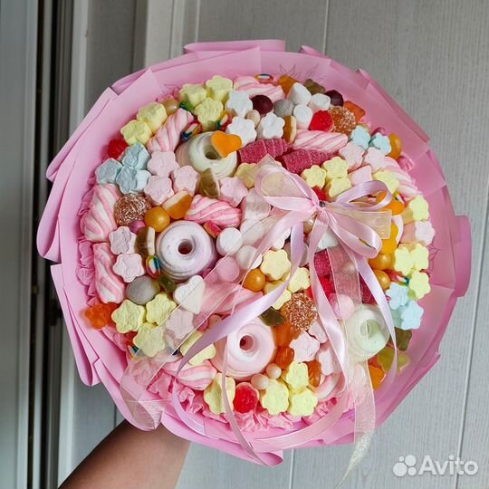 Букет из мармелада, букет из зефира, детский