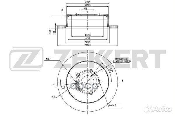 Диск тормозной задн. Toyota Alphard (H10) 03