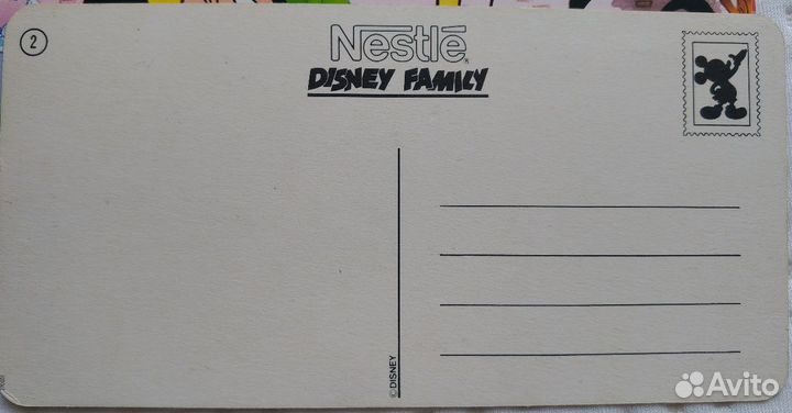 Открытки из шоколадок Nestle Disney Family