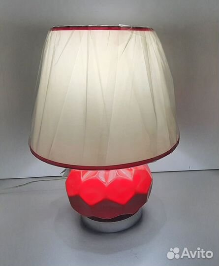 Светильник настольная лампа красный - 7168