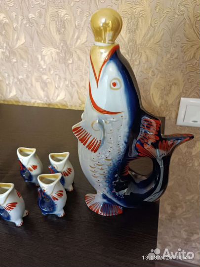 Коньячный набор рыбки СССР