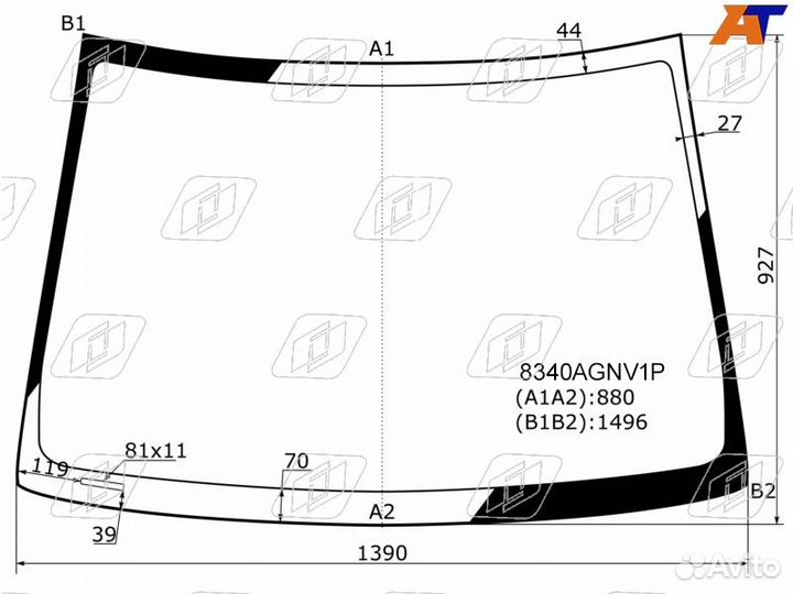 Toyota corolla 4Х дверный седан 00-06 без пятака (1C) стекла fuyao FYG 8340agnv1P-FYG