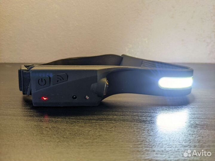 Налобный фонарь led cob 350lm новый