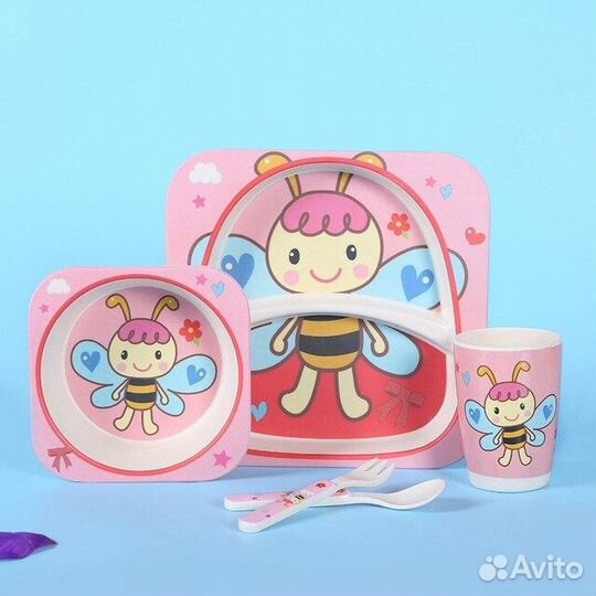 Детская посуда из Бамбука для автомобиля