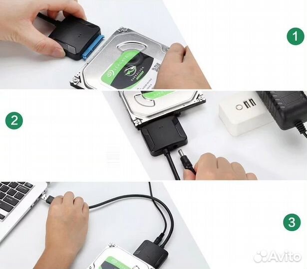 Переходник usb 3.5 SATA c питанием на жесткий диск