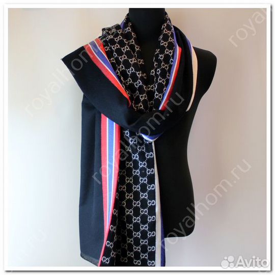 Мужской шарф gucci р.70 x 180 см