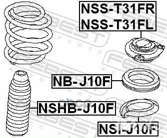 Пыльник переднего амортизатора nshbj10F Febest