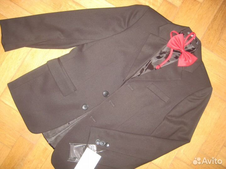 Пиджак новый школьный черный р. 140
