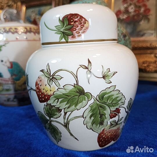 Имбирные вазы.Китай.Англия.Банки.Чайница.Фарфор