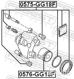 Поршень тормозного суппорта перед прав лев Febest