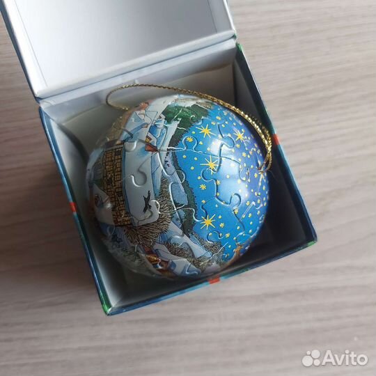 Елочная игрушка, новогодний шар, паззл