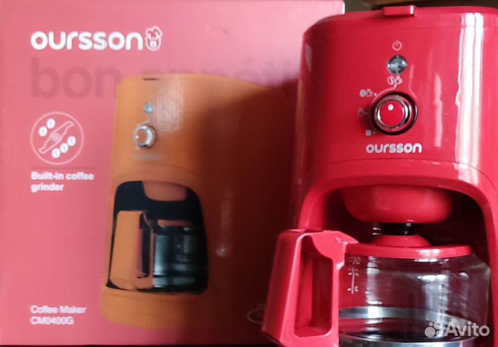 Кофеварка капельная Oursson CM0400G с кофемолкой