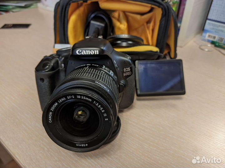 Canon 600d 18-55mm, 2 батареи, сумка
