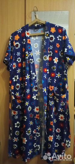 Халат велюровый х/б