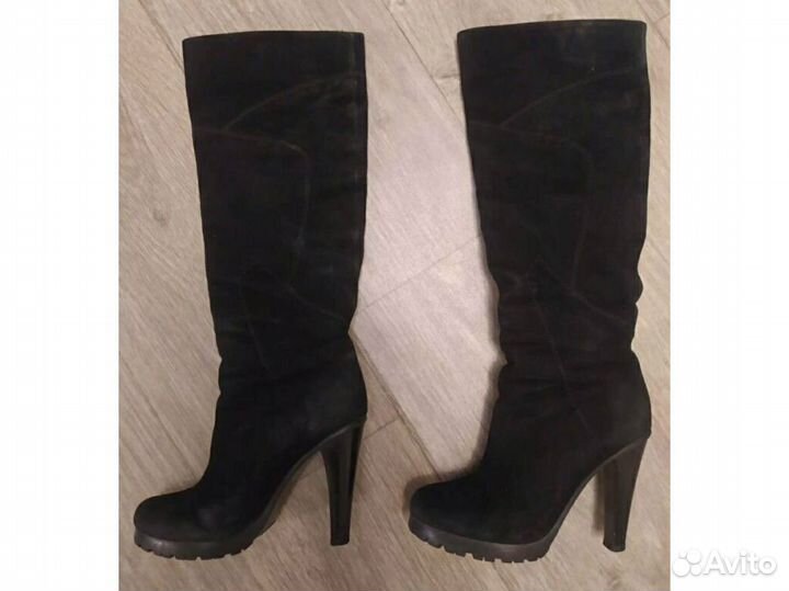 Сапоги женские замшевые осень-весна