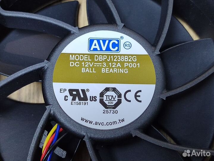 Кулер для Асиков 120*120*38 мм 6 PIN 12V Новый