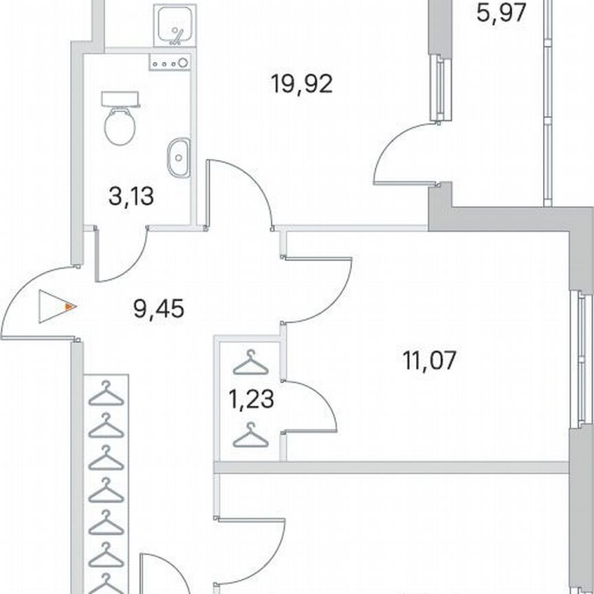 2-к. квартира, 67,2 м², 1/4 эт.