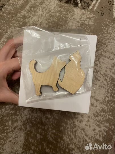 Деревянная заготовка для рукоделия кошка собака