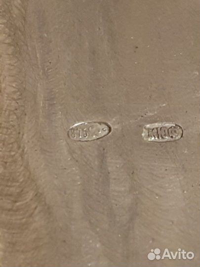 Серебренная пудреница 875 проба СССР