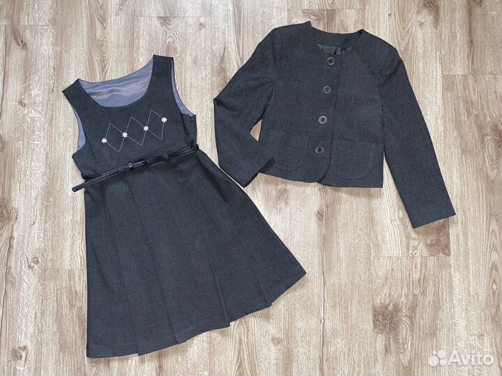 Школьная форма Смена пиджак и сарафан 122
