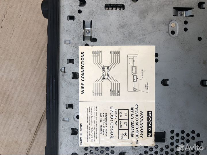 Штатная магнитола honda accord 6