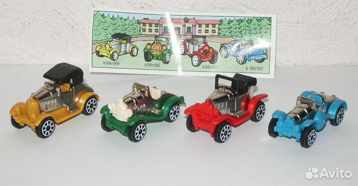 Машинки и поезда игрушки из Киндер-Сюрприз наборы