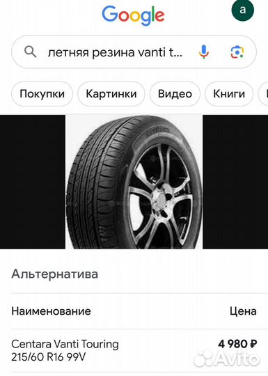 Centara Vanti Touring 21.5/60 R16