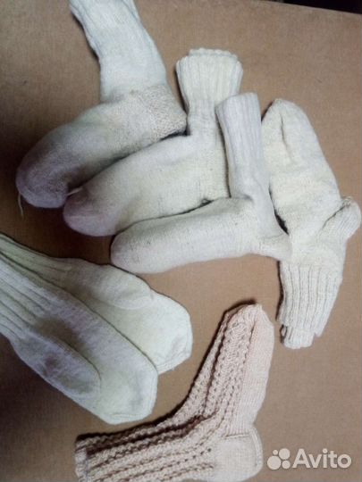 Носки ручной вязки шерстяные