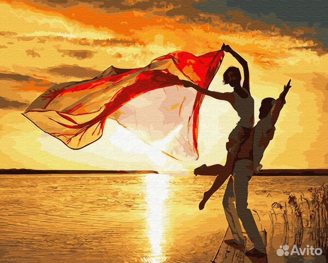 Картина по номерам красный ветер